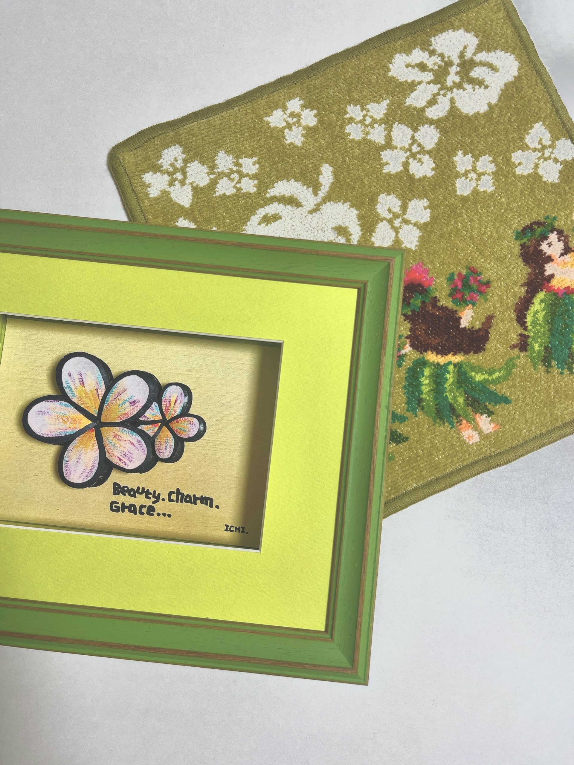 S 2107 シャドーボックス体験 プルメリア グリーン キット 初心者向け New York Art ストア